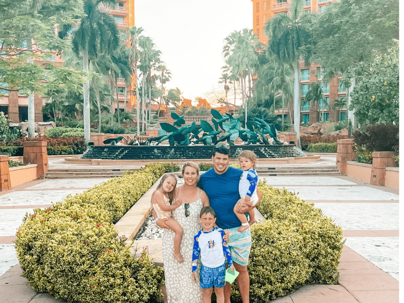 Our family together visiting Atlantis