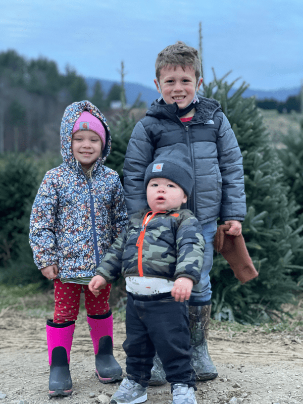 Visiting the tree farm in the mountains is something we do every holiday season. 